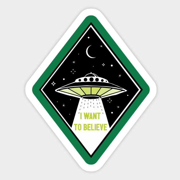 I Want to Believe Sticker by LittleBunnySunshine